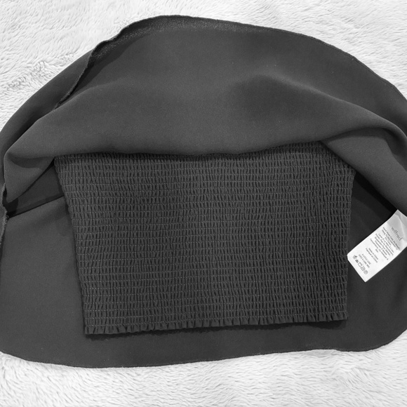 Aritzia Wilfred Bonaventure Strapless Tube Blouse – Black XS | Cropped Flounce - Picture 2 of 2